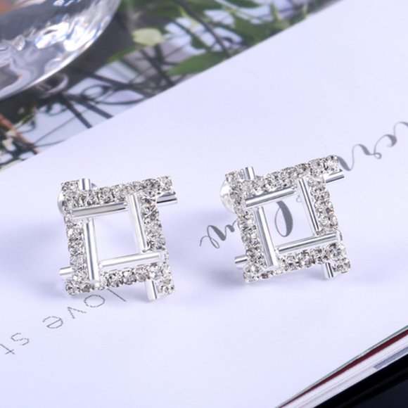 Classic Cubic Zirconia Wedding Stud Earrings for Women, FB16FA1007 - Picture 1 of 4